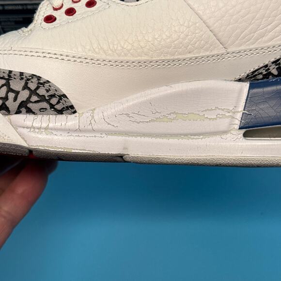 Air Jordan Retro 3 "True Blue" 2009 m8.5 w10 - Picture 12 of 16